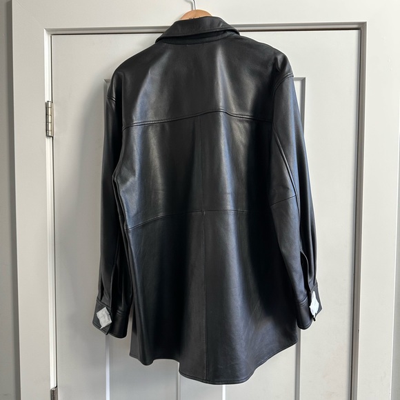 NWT Quince 100% Leather Shirt Jacket - Picture 2 of 14